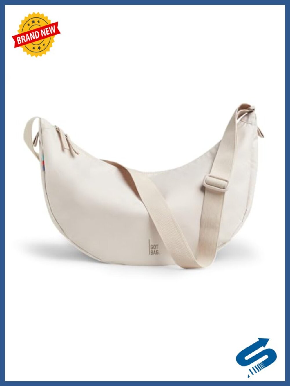 Crescent Moon Bag Large Vegan Leather Recycled Crossbody Purse
